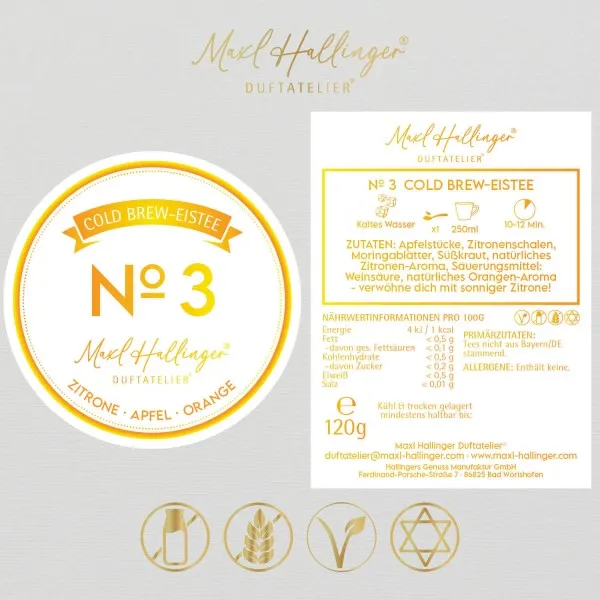 No. 3 (mit Zitrone, Moringa & Apfel) - Cold Tea, loser Tee im Beutel