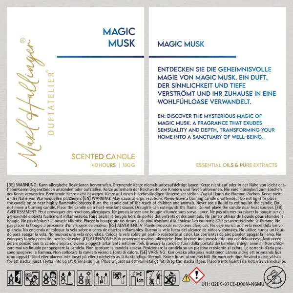 Magic Musk (Moschus) - Duftkerze, 40h Raumduft Sojawachs