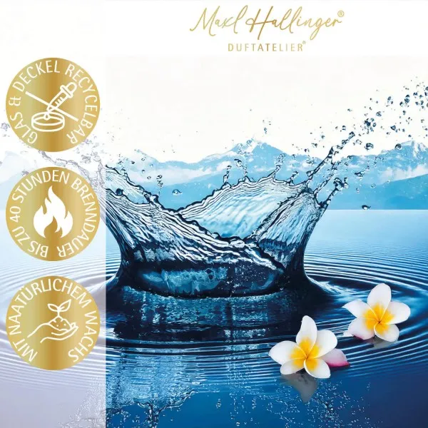 Happy Birthday blue (Fresh Breeze) - Duftkerze, 40h Raumduft Sojawachs