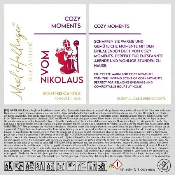 Vom Nikolaus (Cozy Moments) - Duftkerze, 40h Raumduft Sojawachs