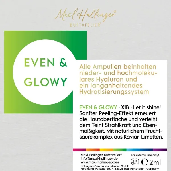 Even & Glow (Caviar Limes) - Serum, 1x vegane Gesichtspflege