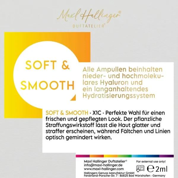 Soft & Smooth (Herbal Firming Agent) - Serum, 1x vegane Gesichtspflege