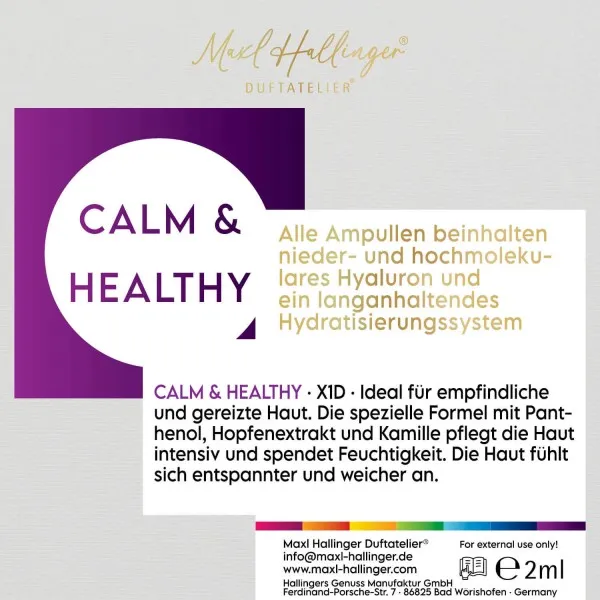 Calm & Healthy (Camomile) - Serum, 1x vegane Gesichtspflege