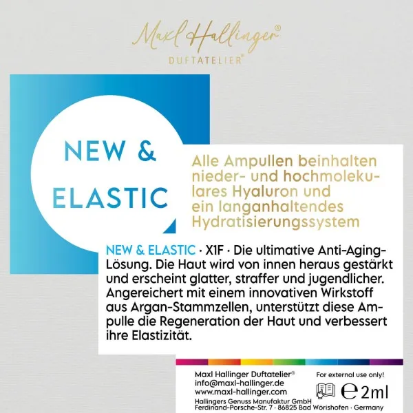 New & Elastic (Argan Stem Cells) - Serum, 1x vegane Gesichtspflege