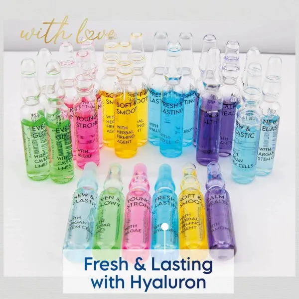 Fresh & Lasting (Hyaluron) - Serum-Set, 7x vegane Gesichtspflege