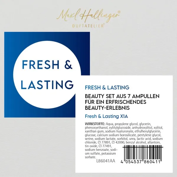 Fresh & Lasting (Hyaluron) - Serum-Set, 7x vegane Gesichtspflege