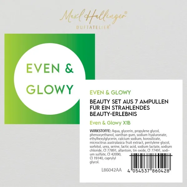 Even & Glow (Kaviar Limette) - Serum-Set, 7x vegane Gesichtspflege
