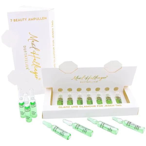 Even & Glow (Kaviar Limette) - Serum-Set, 7x vegane Gesichtspflege