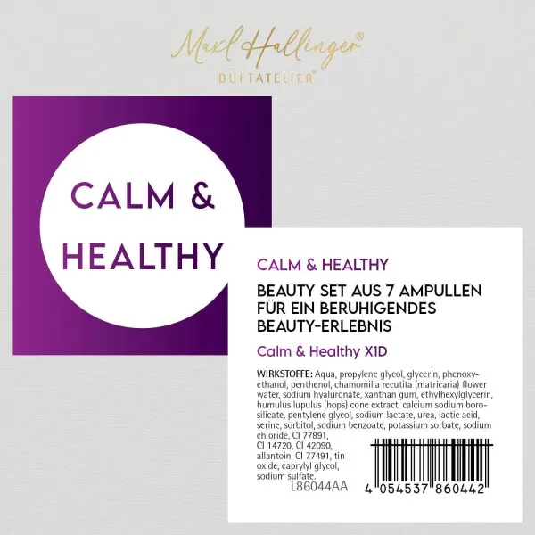 Calm & Healthy (Kamille) - Serum-Set, 7x vegane Gesichtspflege