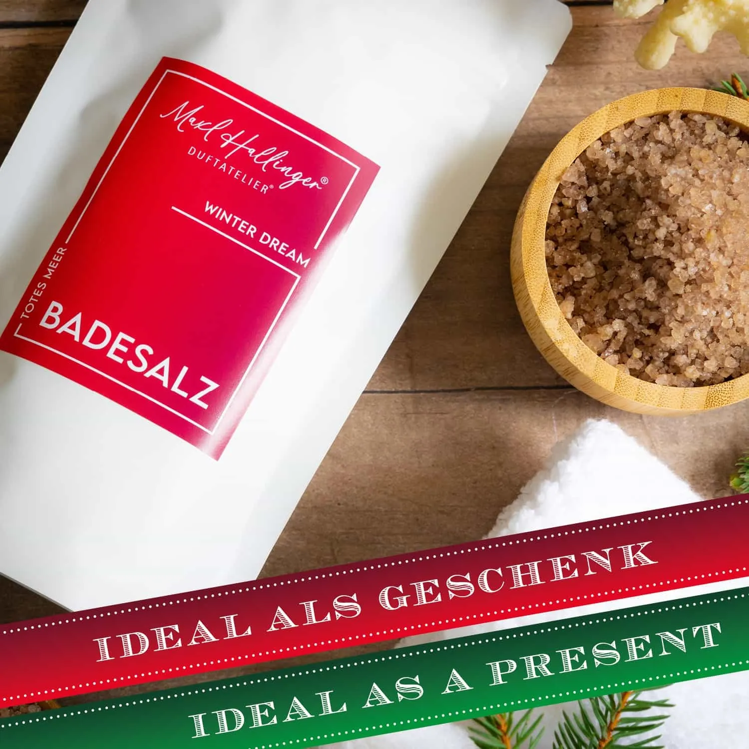 BESONDERS STATT GEWÖHNLICH - Edition \Winter Dream\: Während andere auf billige Standardrezepturen und Massenfertigung setzen, verwandelt echtes Premium-Badesalz jedes Bad in eine Auszeit voller Genuss, Ruhe und Entspannung