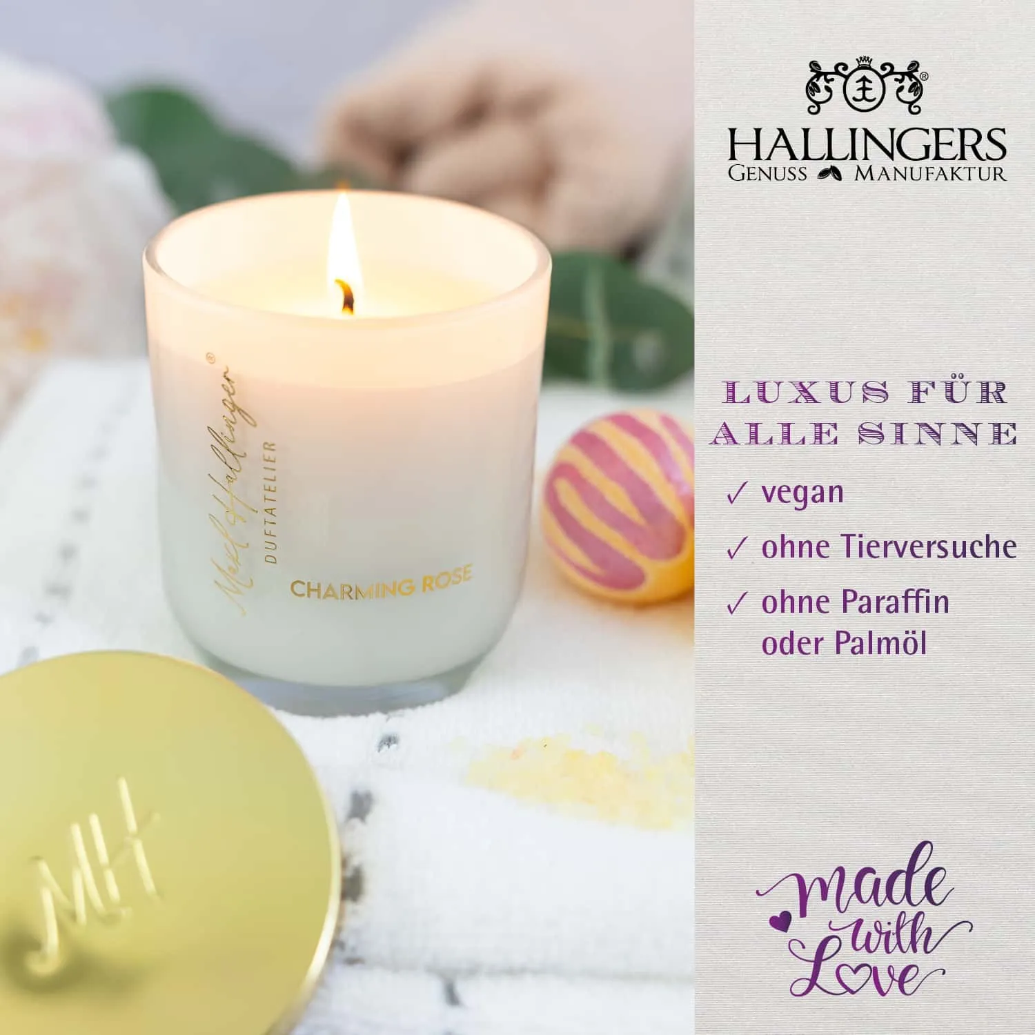 GÖNN DIR ETWAS BESONDERES - Edition \Charming Rose\: Vergiss Duftkerzen, die nur beim Anzünden überzeugen - echte Wohlfühlatmosphäre entsteht, wo hochwertige Duftkompositionen, Qualität und Charakter wichtiger sind als Massenware