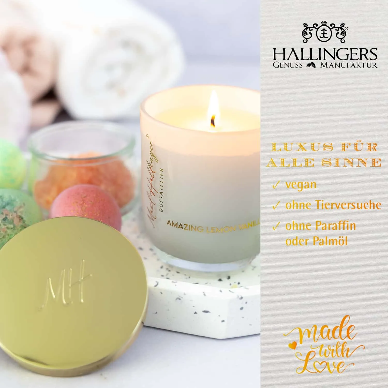 GÖNN DIR ETWAS BESONDERES - Edition \Amazing Lemon Vanilla\: Vergiss Duftkerzen, die nur beim Anzünden überzeugen - echte Wohlfühlatmosphäre entsteht, wo hochwertige Duftkompositionen, Qualität und Charakter wichtiger sind als Massenware