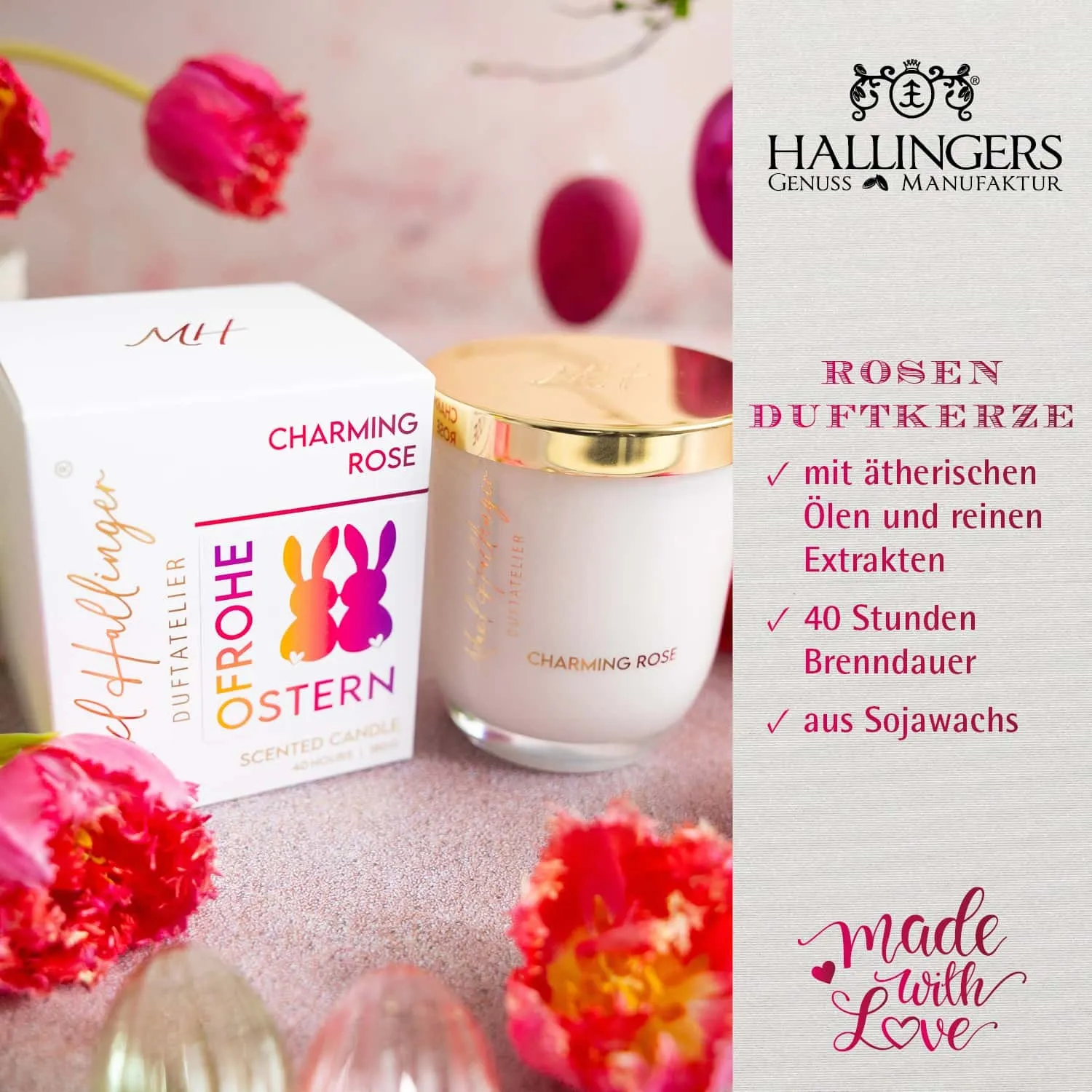 DUFTKERZE IN DER GESCHENKBOX - 40h Raumduft Sojawachs-Kerze im Glas aus der Maxl Hallinger Edition für entspannende Wohlfühlmomente & stilvolle Atmosphäre. Die besondere Geschenkidee für Wellness, Entspannung & Me-Time
