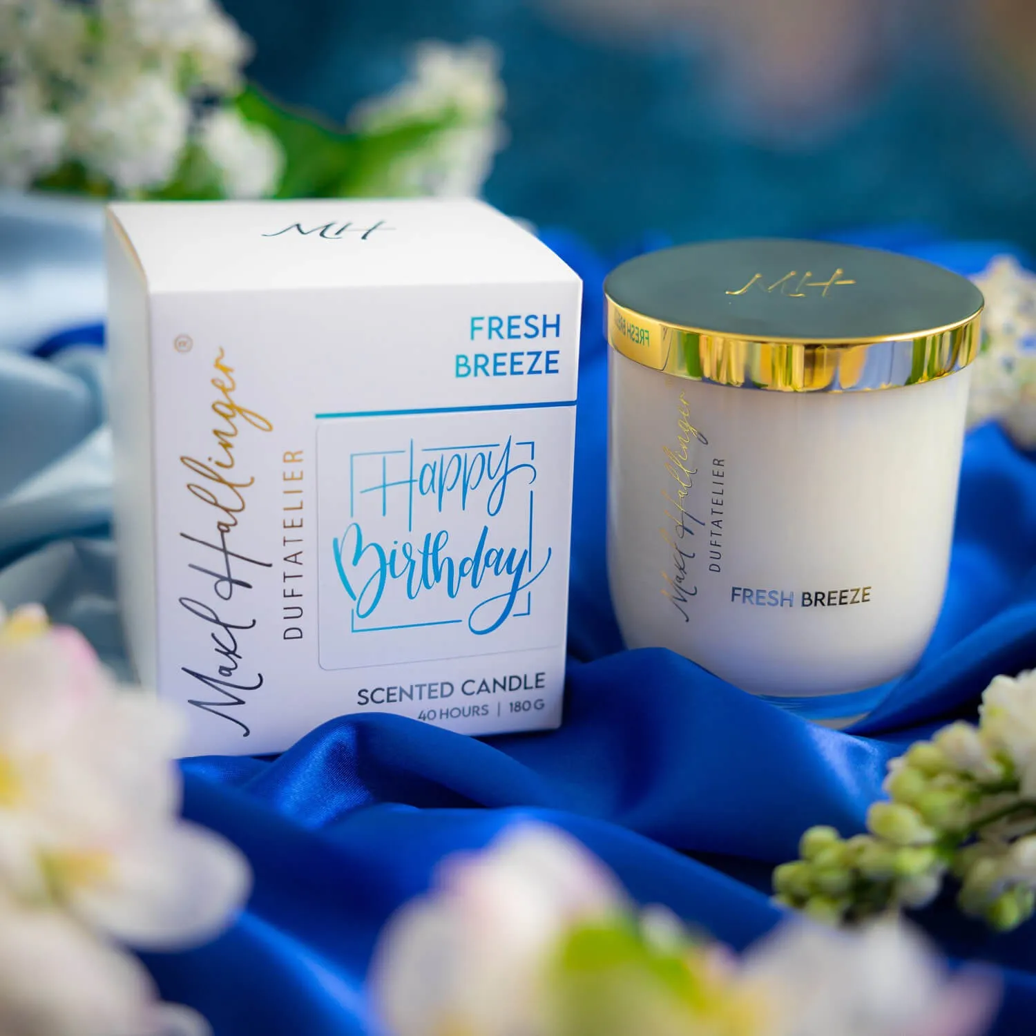DUFTKERZE IN DER GESCHENKBOX - 40h Raumduft Sojawachs-Kerze im Glas aus der Maxl Hallinger Edition für entspannende Wohlfühlmomente & stilvolle Atmosphäre. Die besondere Geschenkidee für Wellness, Entspannung & Me-Time