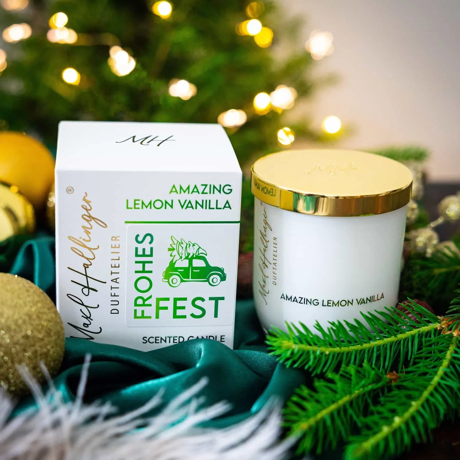 DUFTKERZE IN DER GESCHENKBOX - 40h Raumduft Sojawachs-Kerze im Glas aus der Maxl Hallinger Edition für entspannende Wohlfühlmomente & stilvolle Atmosphäre. Die besondere Geschenkidee für Wellness, Entspannung & Me-Time