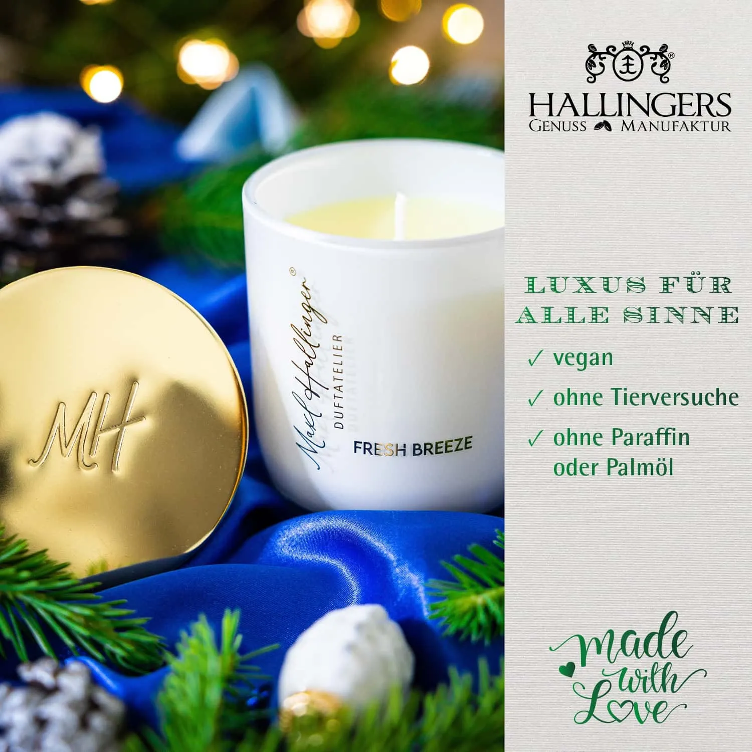 GÖNN DIR ETWAS BESONDERES - Edition \Frohe Weihnachten grüner Kranz\: Vergiss Duftkerzen, die nur beim Anzünden überzeugen - echte Wohlfühlatmosphäre entsteht, wo hochwertige Duftkompositionen, Qualität und Charakter wichtiger sind als Massenware