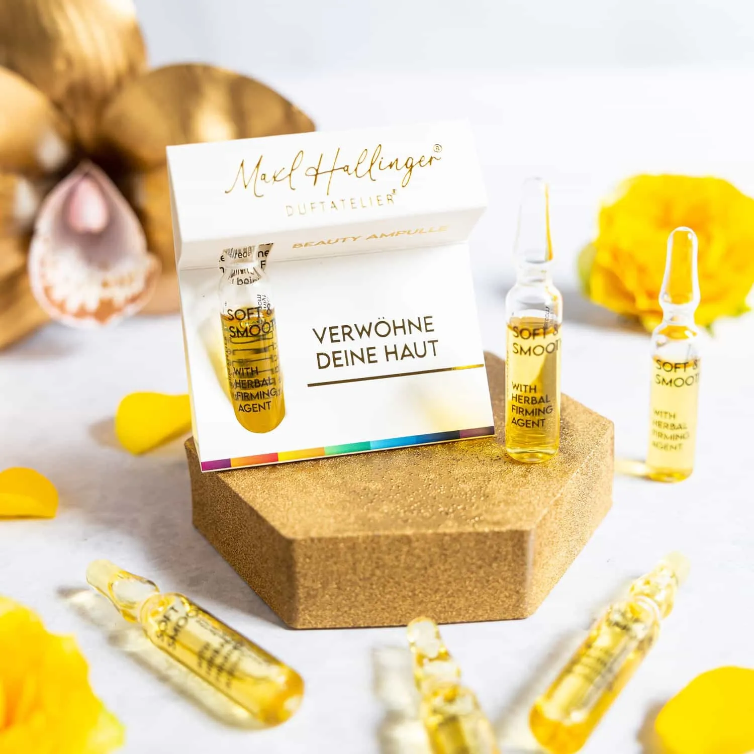 SERUM AMPULLE IM KARTON - Vegane Maxl Hallinger Serum-Ampulle für Feuchtigkeit, Regeneration & Anti-Aging, stilvoll verpackt im hochwertigen Geschenk-Karton. Hochwertige Gesichtspflege für strahlende Haut & entspannte Wohlfühlmomente