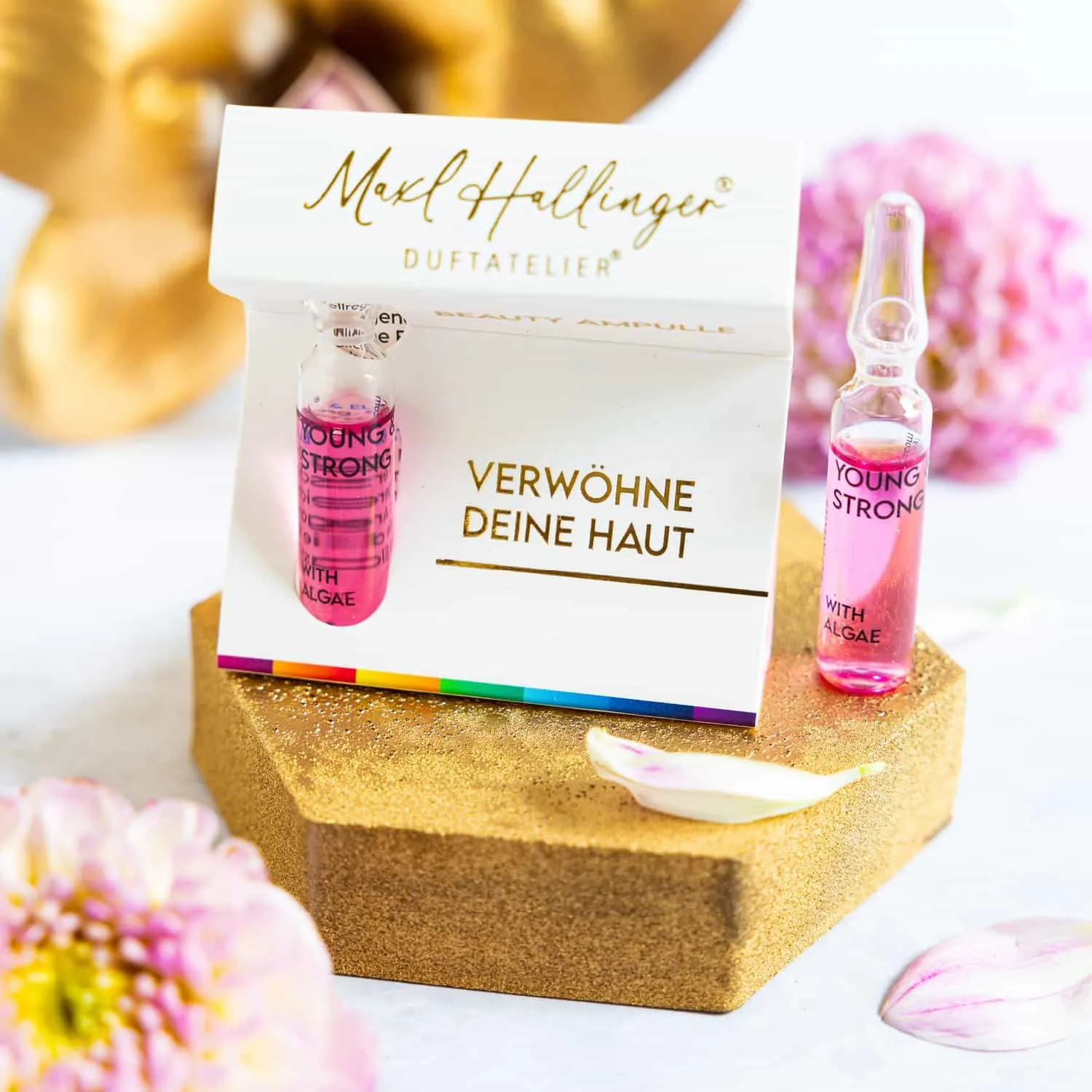 SERUM AMPULLE IM KARTON - Vegane Maxl Hallinger Serum-Ampulle für Feuchtigkeit, Regeneration & Anti-Aging, stilvoll verpackt im hochwertigen Geschenk-Karton. Hochwertige Gesichtspflege für strahlende Haut & entspannte Wohlfühlmomente