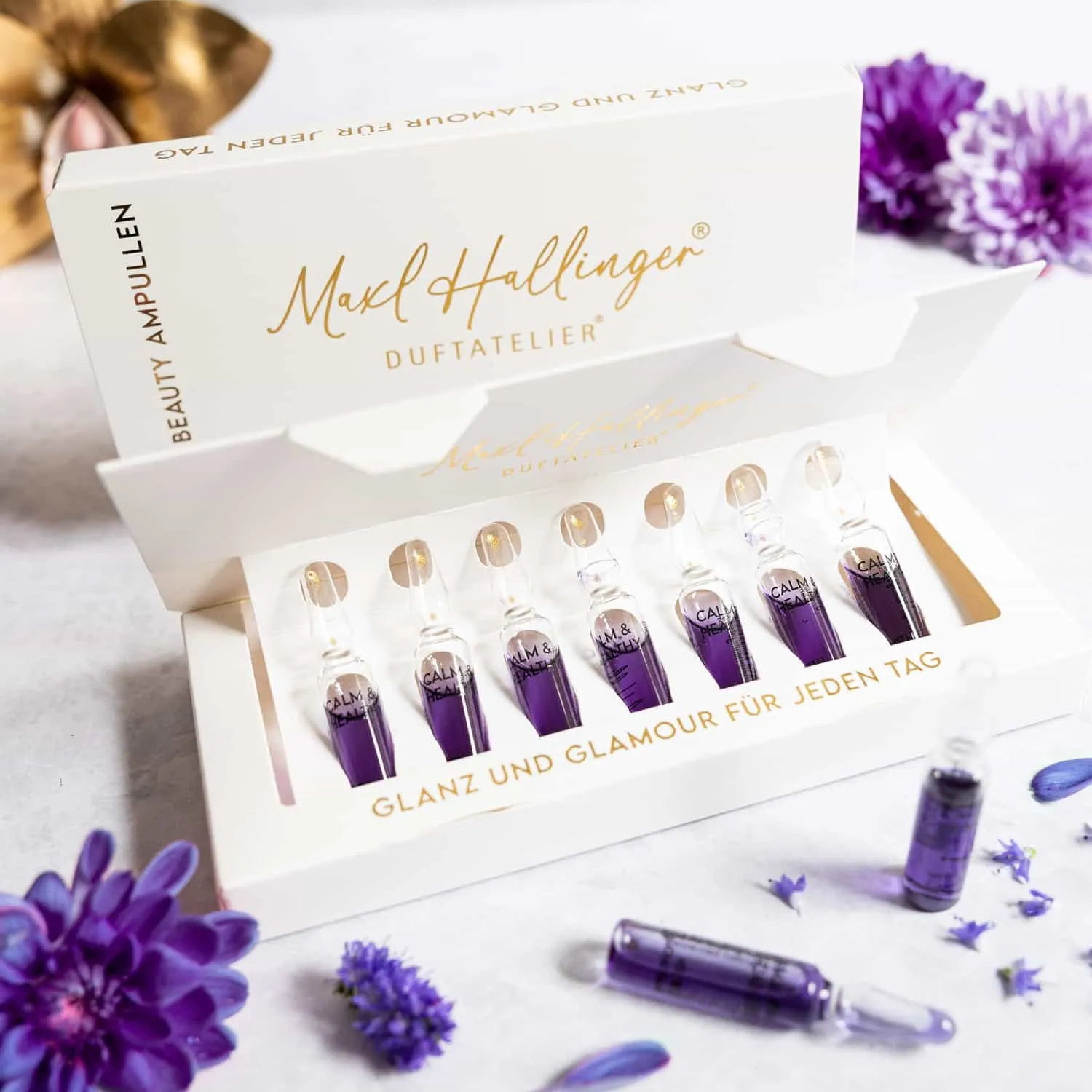 SERUM SET FÜR GESICHTSPFLEGE - 7x vegane Maxl Hallinger Serum-Ampullen für Feuchtigkeit, Regeneration & Anti-Aging. Hochwertige Pflege für strahlende Haut, entspannte Wohlfühlmomente & bewusste Beauty-Routinen im Alltag