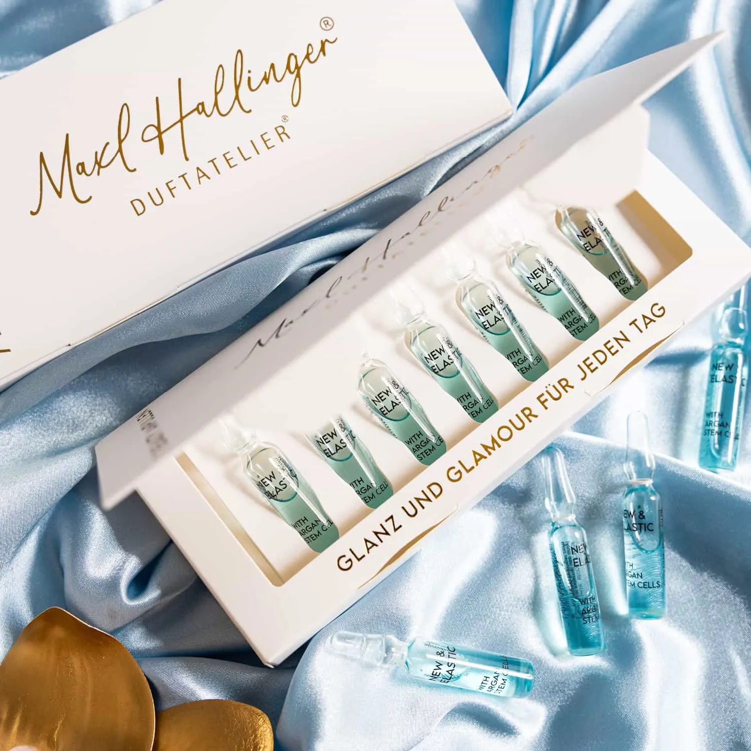 SERUM SET FÜR GESICHTSPFLEGE - 7x vegane Maxl Hallinger Serum-Ampullen für Feuchtigkeit, Regeneration & Anti-Aging. Hochwertige Pflege für strahlende Haut, entspannte Wohlfühlmomente & bewusste Beauty-Routinen im Alltag