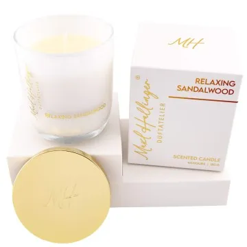 Relaxing Sandalwood (Sandelholz) - Duftkerze, 40h Raumduft Sojawachs
