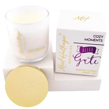 Alles Gute (Cozy Moments) - Duftkerze, 40h Raumduft Sojawachs